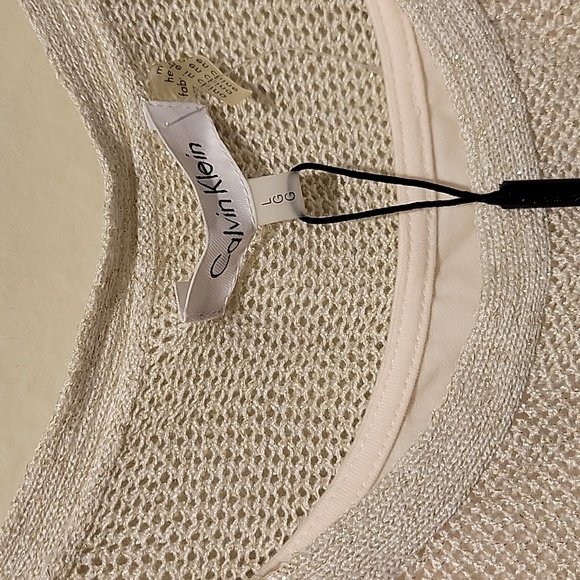 ❤️ NWT! CALVIN KLEIN SLEEVELESS SPARKLY SWEATER TOP W/  TANK TOP UNDERLAY - Picture 8 of 12
